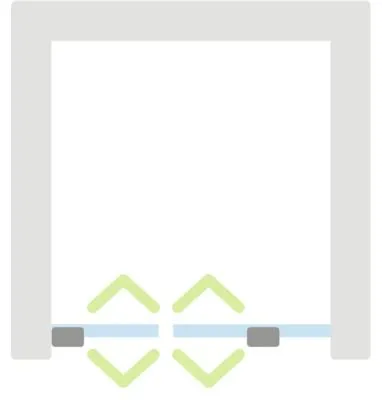 Produktbild von Jungborn Duschtür in Nische SETTE Pendeltür mit Festteil rechts 140 x 200 cm Profilfarbe silber Klarglas mit schmutzabwe