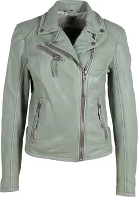 Produktbild von Gipsy Damen Lederjacke Bikerjacke Jacket PGG LABAGV (PERFECTO) - Frosty green (XS)