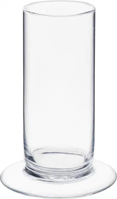Produktbild von Elegante Dekovase aus Glas mit rundem Fuß für stilvolle Arrangements