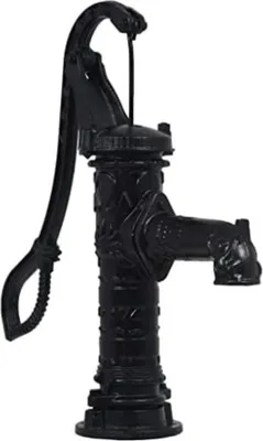 Image de Pompe à eau manuelle - Pompe à manivelle - Pompe à eau manuelle en fonte - Pompe à eau de jardin - Pompe de puits d'eau - Noir, 14 kg