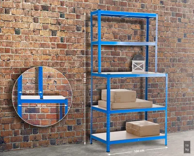 Produktbild von Steckregal inkl. Werkbank 2+3 blau