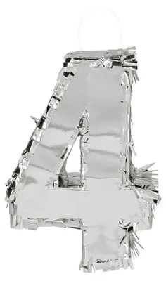 Immagine prodotto di Pignatta numero 4 argento glitterato