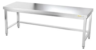 Immagine prodotto di Tavolo da lavoro in acciaio inox, base da 1800 x 500 mm, con rinforzo PREMIUM - GOLDINOX