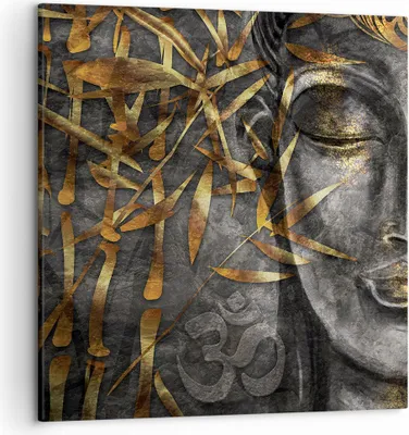 Produktbild von Bild auf Leinwand - Leinwandbild - Einteilig - Buddha Gold Bodhisattva - 50x50cm - Wand Bild - Wanddeko - Wandbilder - Leinwanddruck - Bilder - Wanddekoration - Leinwand bilder - AC50x50-4442