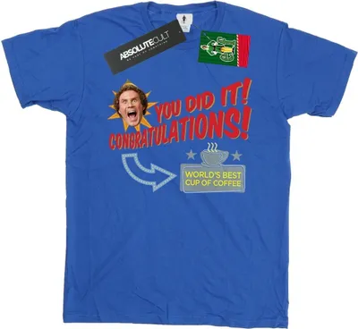 Produktbild von Elf - "World's Best Coffee" T-Shirt für Herren BI23885 (XXL) (Königsblau)