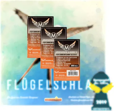 Produktbild von Mayday Standard Sleeves Kartenhüllen 7044 Vorteilspack für Flügelschlag Wingspan