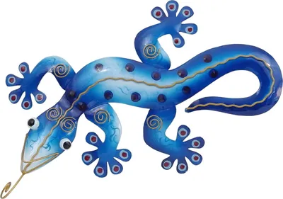 Produktbild von Gecko Deko Lurch Eidechse Wanddeko Wandbild Salamander Echse Drache Skulptur