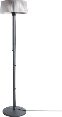 Produktbild von BELIANI Halogen Elektro-Heizstrahler Grau Stahl 1500 W Freistehend Modern Outdoor Garten Terrasse Balkon Standheizstrahler Terrassenheizstrahler
