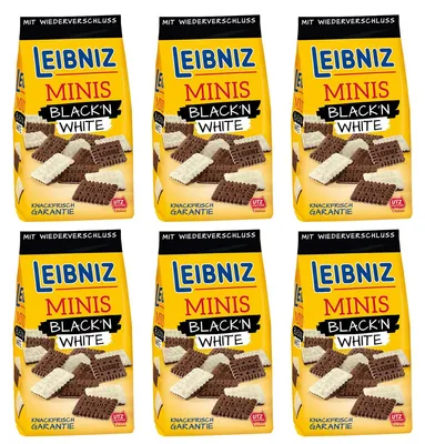 Produktbild von Minis Black n White Butterkekse mit weißer Schokolade 125g 6er Pack