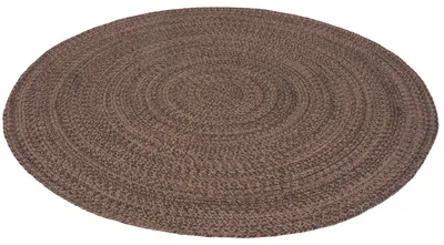 Produktbild von Naturfaser Teppich Handgefertigt Jute Kaya Braun Meliert Rund, Größe:120 cm Rund