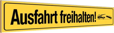 Produktbild von vianmo Holzschild 10x46 cm Ausfahrt freihalten Warnschild Hinweisschild