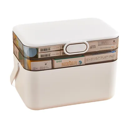 Immagine prodotto di Armadietto per medicinali a tre scomparti con organizer portatile