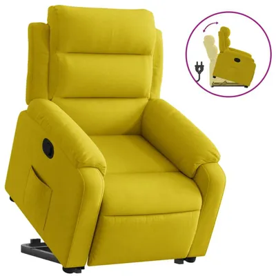 Image de Fauteuil relax releveur jaune velours