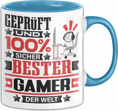Produktbild von Gamer Geschenk Lustiger Spruch für Gamer Geschenkidee Bester Gamer Der Welt (Blau)