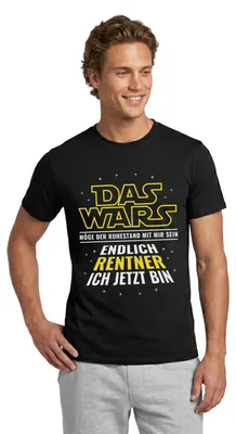 Produktbild von Spreadshirt Endlich Rentner Lustiger Ruhestand Spruch Männer T-Shirt, L, Schwarz