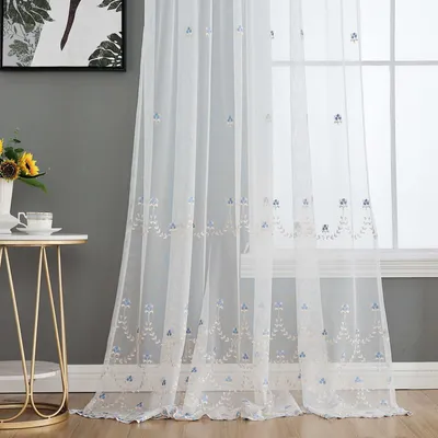 Produktbild von Gardine Raschel Stickerei HxB 245x200 cm Design 02 »Florenz« Multiband für Gardinenschiene und Gardinenstange Elegante Fensterdekoration, 2023200