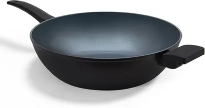 Zdjęcie produktu dla Patelnia ceramiczna – patelnia do smażenia – zdrowe gotowanie – powłoka wolna od PFAS – 32 cm – czarna