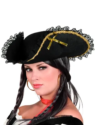 Produktbild von Piratenhut mit Spitzenbund für Damen
