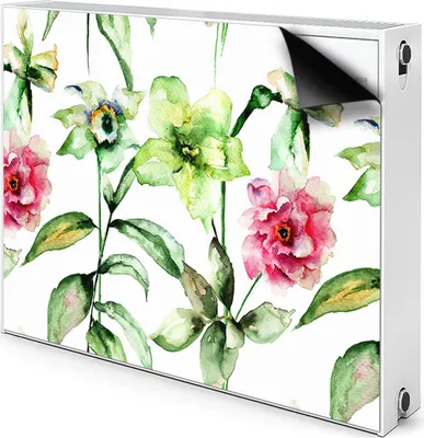 Produktbild von Magnet Heizkörperverkleidung Heizkörper-Abdeckung Heizung Heizkörper 90x60 cm  - Frühlingsblumen
