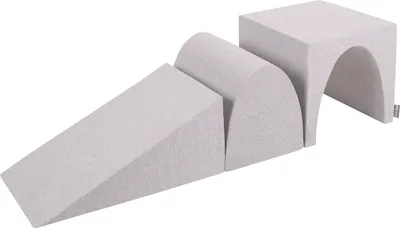 Produktbild von KiddyMoon Spielplatz aus Schaumstoff 3-teiliges Set Zwickel L/Hügel/Tunnel