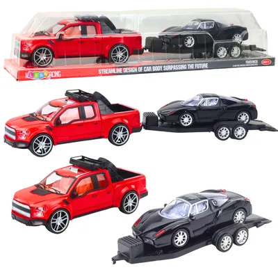 Obrázek produktu pro Sada terénního auta červené odtahové auto černé sportovní auto 59cm