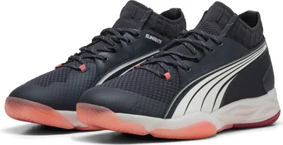 Produktbild von Puma Eliminate NITRO SQD Hallenschuhe Unisex parisian night weiß glowing rot Gr 42,5