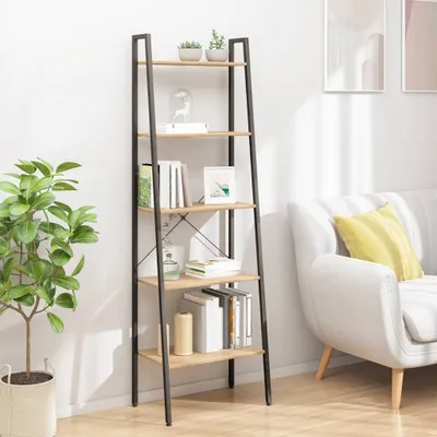 Immagine prodotto di vidaXL Scaffale in piedi 5 ripiani marrone chiaro e nero 56x35x174 cm - Scaffale in piedi - Scaffali in piedi - Libreria - Scaffale