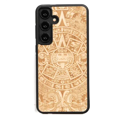 Produktbild von Bewood Holzhülle für Samsung Galaxy S25 Plus AZTEC CALENDAR ANIEGRE