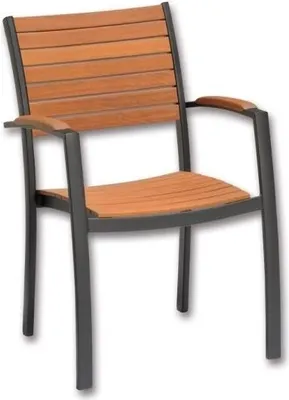 Produktbild von FLAMINGO Gartenstuhl Stapelbarer Stuhl 59,4x58,3x88cm, Eukalyptus