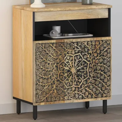 Produktbild von vidaXL Beistellschrank 60x33x75 cm Massivholz Mango