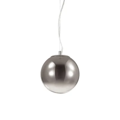 Produktbild von Mapa Suspension Modern Glas Chrom schattiert 1 Licht E27 D30Cm