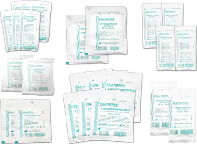 Produktbild von Austauschsortiment Sterilteile für Verbandkästen und Erste-Hilfe-Koffer DIN/EN 14 142 (Feuerwehr)