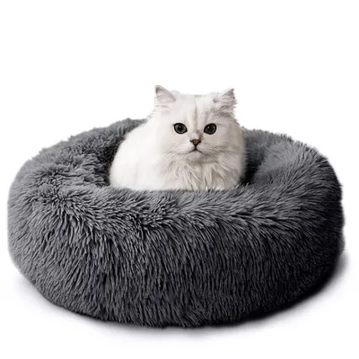 Produktbild von Tierbett Tierbetten, Katzenbett waschbar Flauschiges Hundebett 50/60/70/100 cm für Katzen und kleine Hunde, plüsch Katzenkissen rund