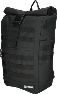 Produktbild von Großer Herren Damen Rucksack Kurierrucksack Laptop Tablet Fach Schule Uni Arbeit Schwarz