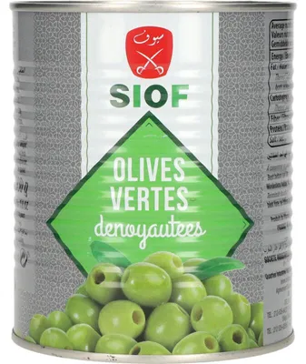Obrázek produktu pro Siof zelené olivy bez pecky 850 g – prémiová kvalita, ideální na vaření a svačinu