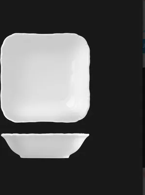 Produktbild von Kompottschale quadratisch 13 cm, weißes Porzellan, Verona, G. Benedikt