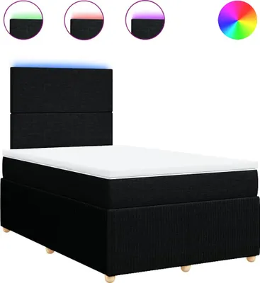 Produktbild von vidaXL Boxspringbett mit Matratze Schwarz 120x200 cm Stoff