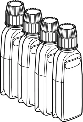 Produktbild von Geberit AquaClean, WC (Toilette), Flasche, Schwarz, Blau, 125 ml, 4 Stück(e)