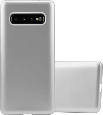 Produktbild von Cadorabo Schutzhülle für Samsung Galaxy S10 4G Hülle in Silber Handyhülle TPU Silikon Etui Cover Case