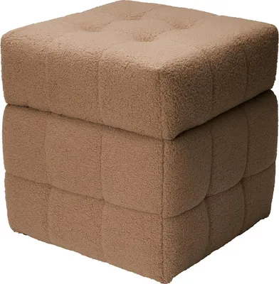 Produktbild von Pouf mit Stauraum SQUARE, Bouclé, 38 x 38 x 37 cm