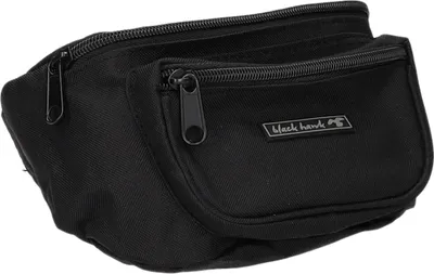 Produktbild von Gürteltasche Schwarz 28x10x8 cm mit Reißverschluss und verstellbarem Hüftgurt Serie BK-745
