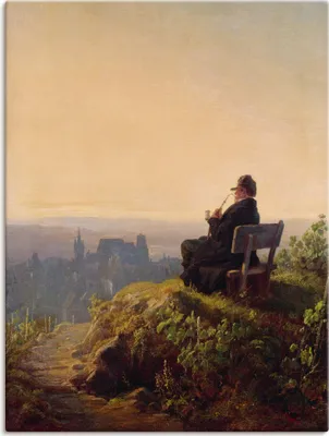 Produktbild von ARTland Leinwandbild Friedlicher Abend Größe: 90x120 cm