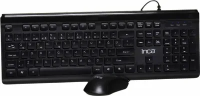 Produktbild von INCA Tastatur IMK-377 erg.Design, USB 3.0, silent, 1,45m black retail