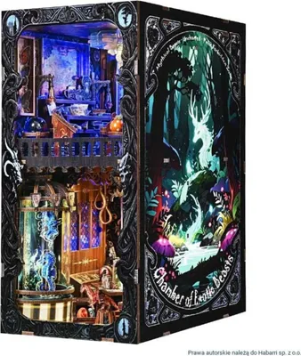 Image de Habarri | DIY Book Nook - La chambre des animaux exotiques - Puzzle 3D - Kit maison miniature avec meubles et lumière LED - Kit coin de livre