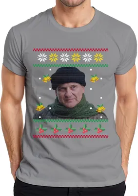 Produktbild von Harry Kevin Allein Zuhause - Weihnachtsgeschenk Ugly Christmas Sweater Weihnachten Herren T-Shirt, Grau, S