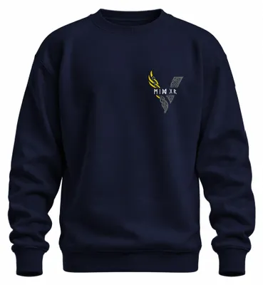 Produktbild von Wikinger Runen V Knotenmuster Nordisch Keltisch Mythologie Sweatshirt Pullover, Navy, XL