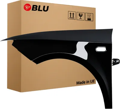 Produktbild von BLU Kotflügel Passend für Seat Ibiza (6J - IV 4. Generation) LC9X Links Schwarz TiefSchwarz | 2008-2017 | Vorderseite Vorne | Lackiert | Einbaufertig