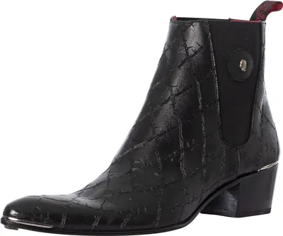 Produktbild von Jeffery West Chelsea-Stiefel aus Leder mit Totenkopf-Motiv, Schwarz 43 EU