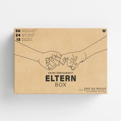 Produktbild von Eltern-Box Kartenset für Paare & Eltern, 125 Karten: Gesprächsimpulse, Mini-Dates, Date Nights, 15,8x3,8 cm