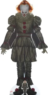 Produktbild von Pappfigur Pennywise alias Grippe-Sou der tanzende Clown - H192 cm